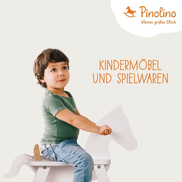 Jasmin PINOLINO Puppenbett mit rosa Bettwäsche, MDF-Holz 50x29x29 cm