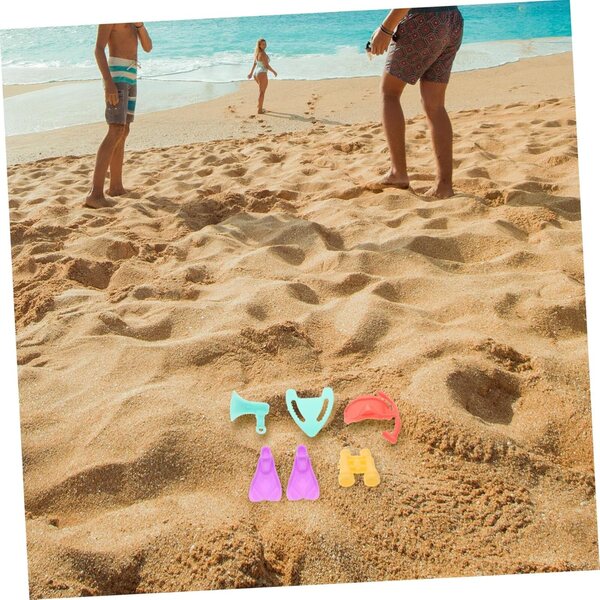 Set 6 Accessori Mini Immersione per Bambole Kit Giochi di Piscina Colorati