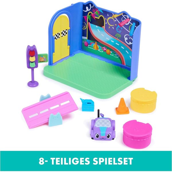Gabby Deluxe Puppenhaus-Spielset, dunkelblaues Badezimmer und Chabriolette-Spielzimmer
