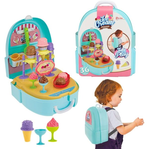 Eisdielen-Spielset, 21-teilig, Spielzeug für kreative und lustige Kinder