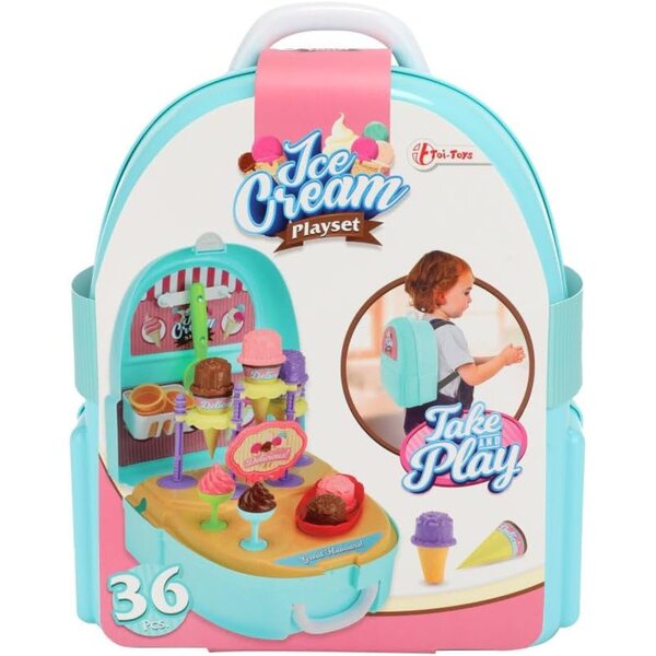Eisdielen-Spielset, 21-teilig, Spielzeug für kreative und lustige Kinder