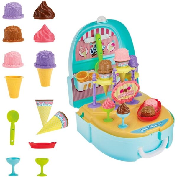 Eisdielen-Spielset, 21-teilig, Spielzeug für kreative und lustige Kinder