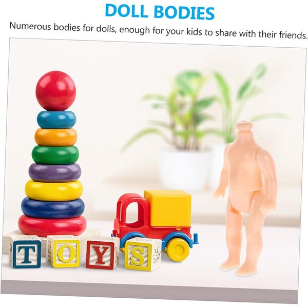 Corpi di Bambole DIY Beige in Plastica 20 pezzi per Bambini, Facili da Trasportare e Creatività