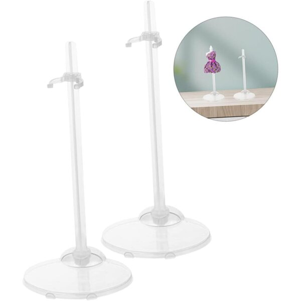 Set 16 Supporti Trasparenti per Bambole Leggeri e Resistenti per Esposizione e Conservazione