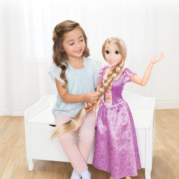 Raiponce Disney Princess 81 cm große Puppen mit langen Haaren und Frisurenzubehör
