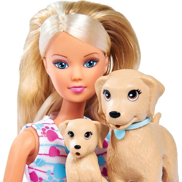 Steffi Love Simba mit Welpen und Modeaccessoires, 29 cm große Puppen für Kinder ab 3 Jahren
