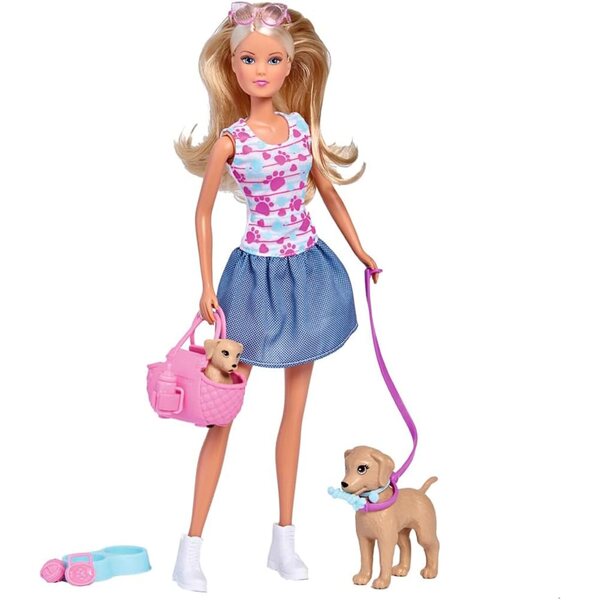 Steffi Love Simba mit Welpen und Modeaccessoires, 29 cm große Puppen für Kinder ab 3 Jahren