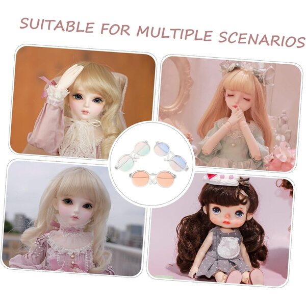 ORFOFE Set 3 Mini Occhiali per Bambole Accessori Moda per Casa delle Bambole