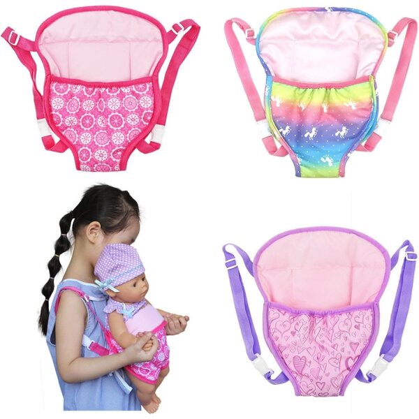 Verstellbarer Puppenrucksack mit Aufbewahrungstasche, für 14,5-18-Zoll-Puppen