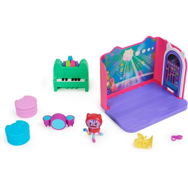 Gabbys Deluxe-Puppenhaus-Spielset: Marine-Badezimmer und DJ-Meow-Musikzimmer