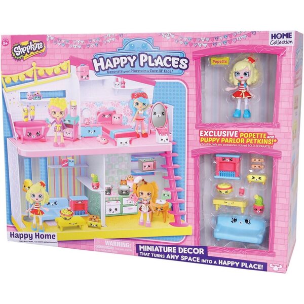 Happy Home Giochi Preziosi mit Haus, Shoppie und 9 Petkins für 5 Jahre