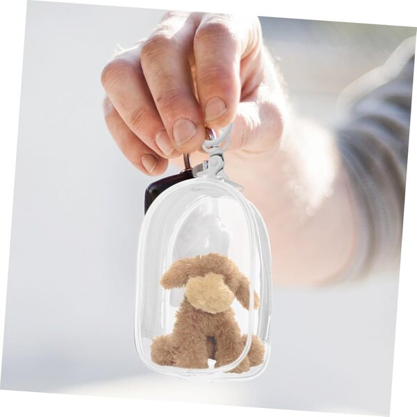 ABOOFAN Pochette Trasparente in PVC con Porta Chiavi per Figurine e bamboles