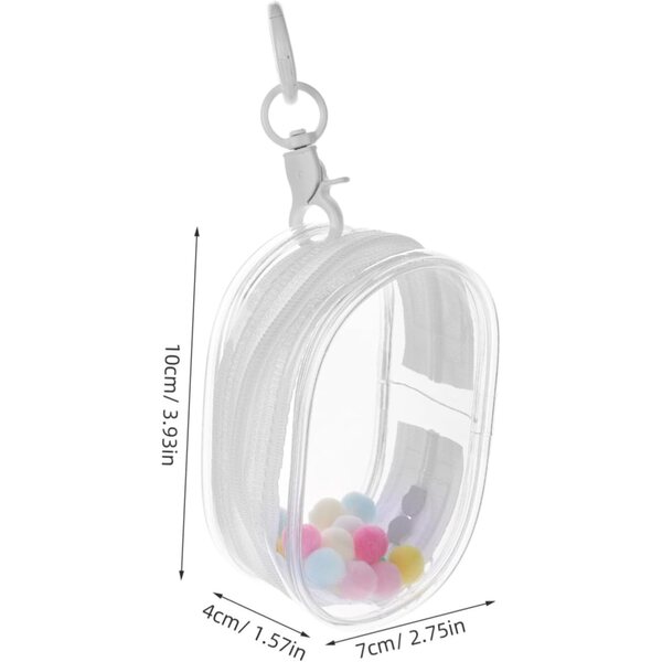 ERINGOGO Sac Trasparente PVC con Porta-chiavi per Esposizione e Organizzazione bambole