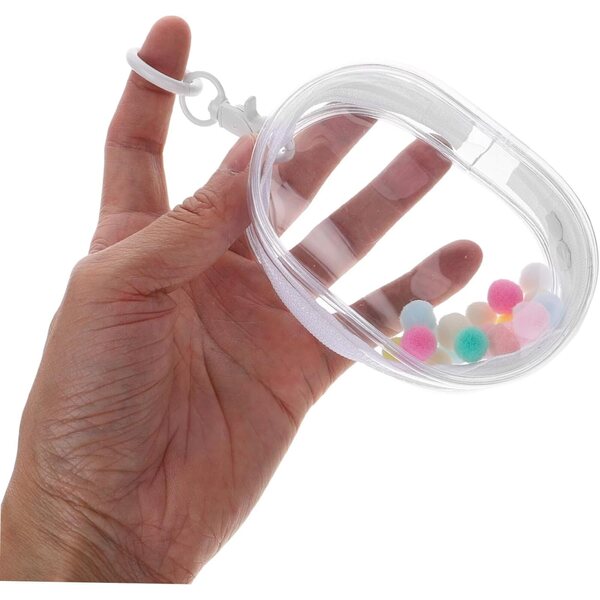 ERINGOGO Sac Trasparente PVC con Porta-chiavi per Esposizione e Organizzazione bambole