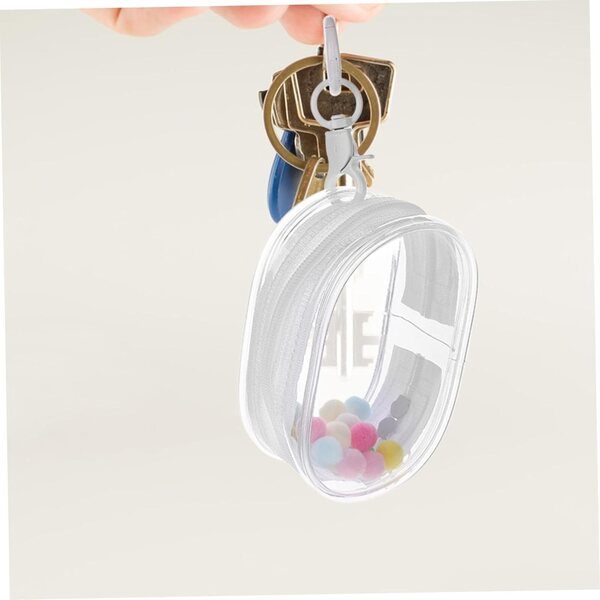 ERINGOGO Sac Trasparente PVC con Porta-chiavi per Esposizione e Organizzazione bambole