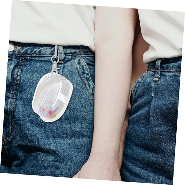 ERINGOGO Sac Trasparente PVC con Porta-chiavi per Esposizione e Organizzazione bambole
