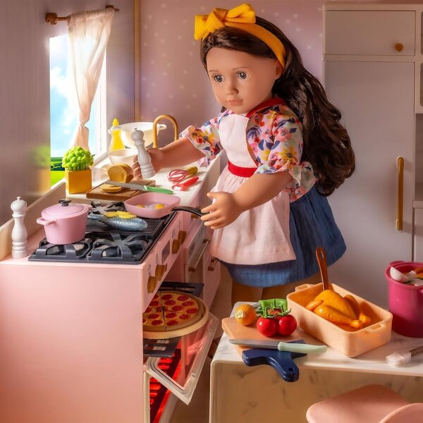 Unser Generation Make & Bake Oven für 46 cm große Puppen mit realistischen Geräuschen und Lichtern