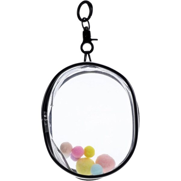 Gatuida Pochette Transparente PVC 10 cm per bambole con Porta Chiavi e Zip