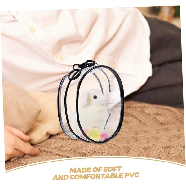 Gatuida Pochette Transparente PVC 10 cm per bambole con Porta Chiavi e Zip