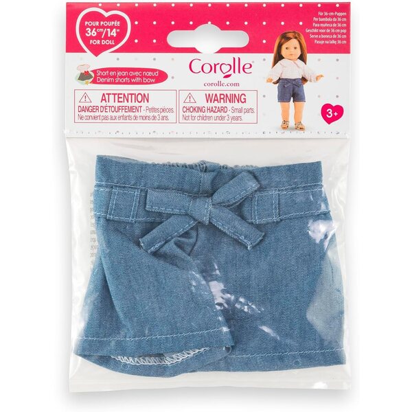 Jeansshorts mit Schleife für Ma Corolle 36 cm Puppe, ab 3 Jahren
