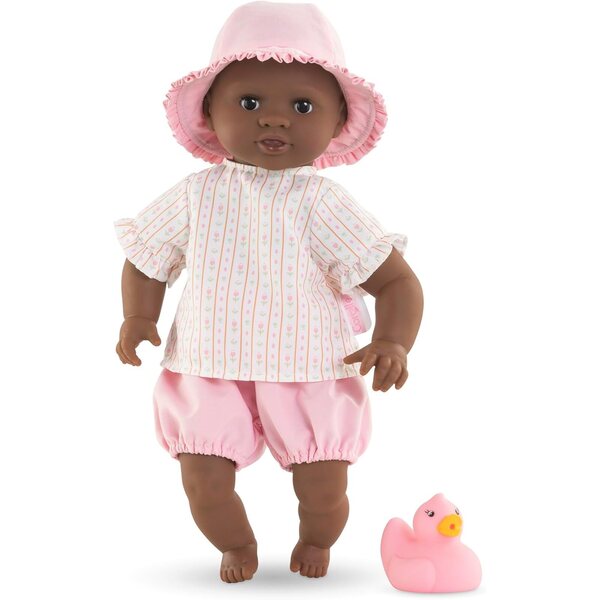 Corolle Babybadewanne Alyzée 30 cm – Babybadewanne mit Tulpen, ab 18 Monaten