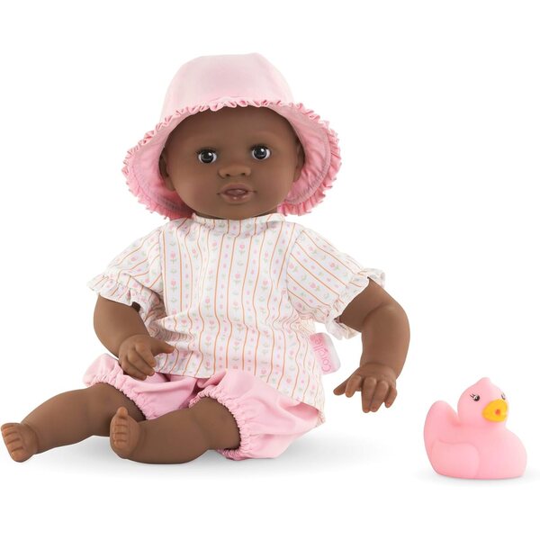 Corolle Babybadewanne Alyzée 30 cm – Babybadewanne mit Tulpen, ab 18 Monaten