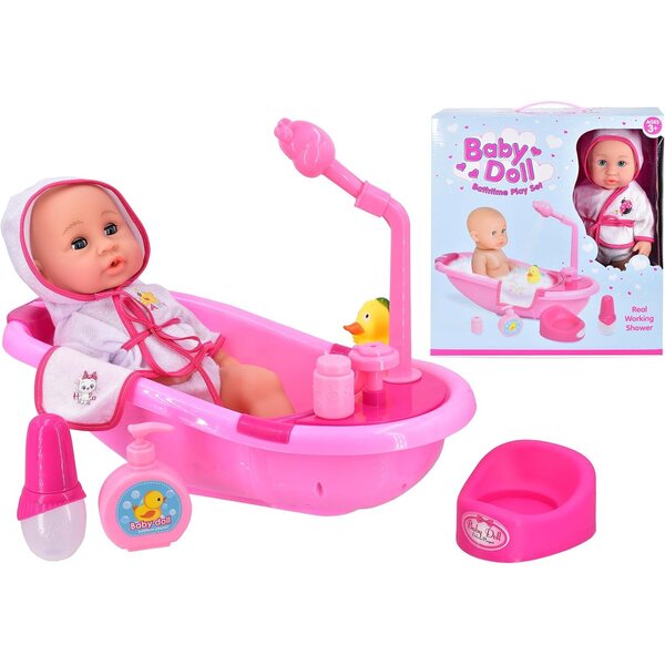 KandyToys Set Gioco Bagnetto Bambole con Accessori, Multicolore 36 cm