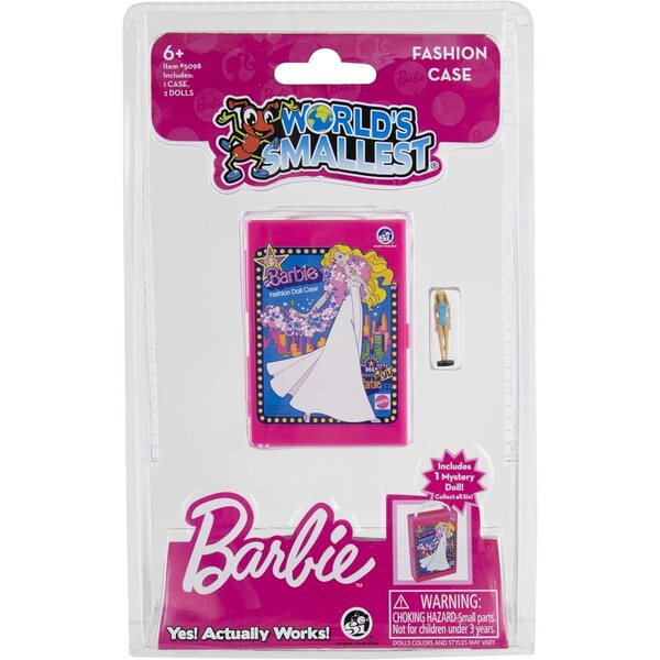 Weltweit kleinster Barbie-Modekoffer von 1977, Miniatur mit 2 Überraschungs-Mikrofiguren