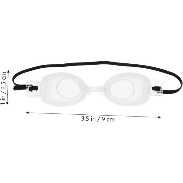 4 Mini Occhialini da Nuoto per Bambole in Plastica Bianca, Accessori Leggeri e Facili da Indossare