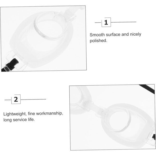 4 Mini Occhialini da Nuoto per Bambole in Plastica Bianca, Accessori Leggeri e Facili da Indossare