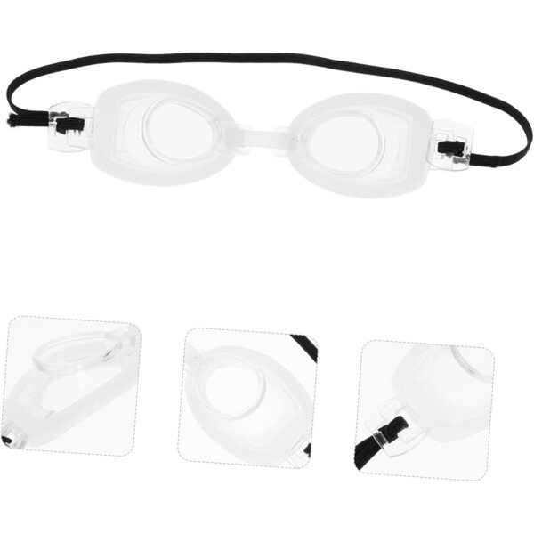 4 Mini Occhialini da Nuoto per Bambole in Plastica Bianca, Accessori Leggeri e Facili da Indossare