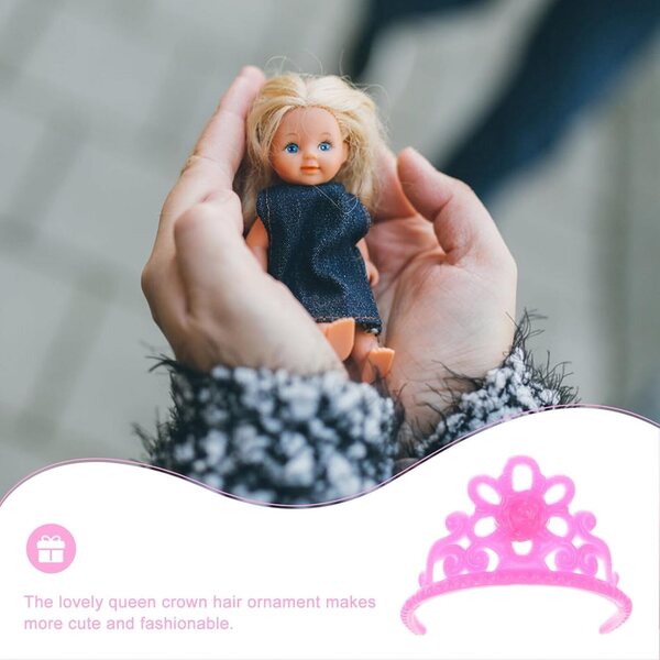 Mini-Puppenkronen aus stabilem Kunststoff, 20 Stück, elegante und langlebige Dekorationen
