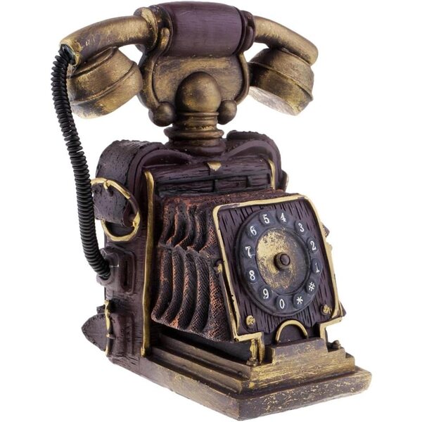 Dekoratives Vintage-Telefon mit Wählscheibe aus Kunstharz im Stil der 1920er Jahre – Art Deco 7111-30