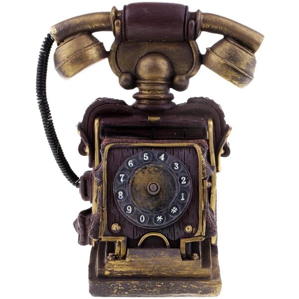 Dekoratives Vintage-Telefon mit Wählscheibe aus Kunstharz im Stil der 1920er Jahre – Art Deco 7111-30