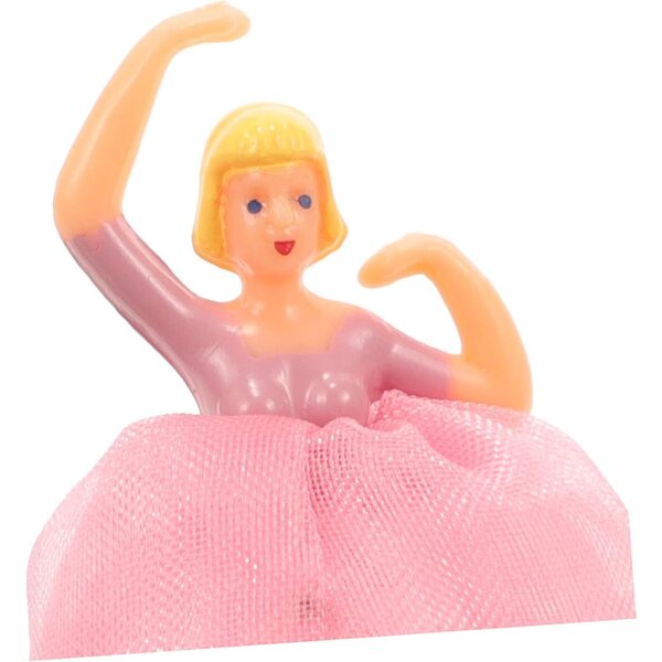Set 5 Figurine Danza Balletto Rosa in Plastica per Decorazione Scatola Musicale