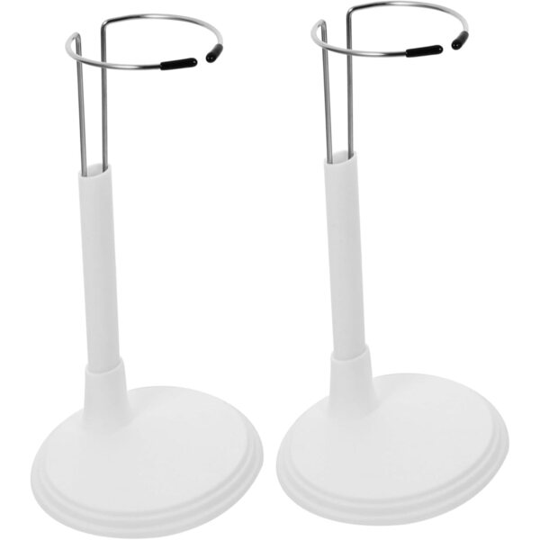 Support per bambole Beaupretty 2 pezzi in PVC bianco resistente e portatile