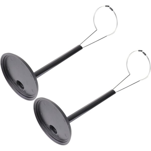 Support per Bambole Regolabile 20-28 cm in PVC Nero - Set 2 Pezzi Portatile