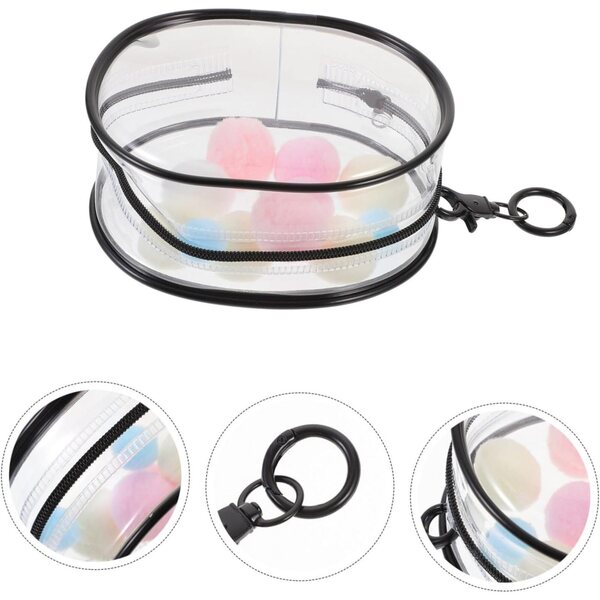 ERINGOGO Borsa Trasparente per Bambole in PVC Leggero e Portatile 13x10,5x5,5 cm