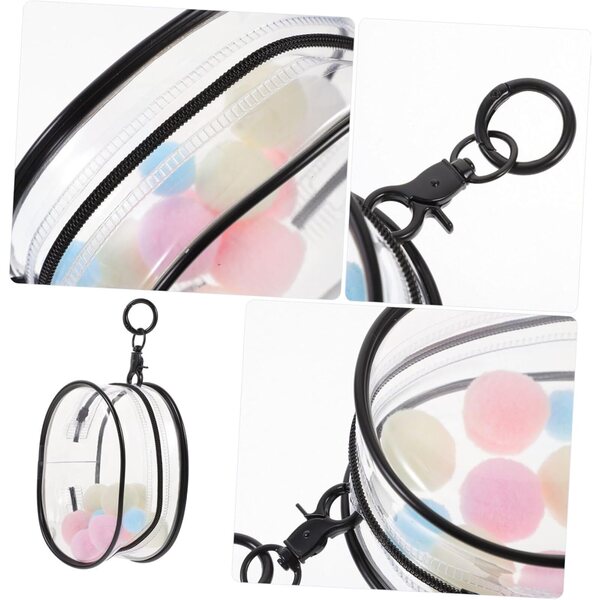 ERINGOGO Borsa Trasparente per Bambole in PVC Leggero e Portatile 13x10,5x5,5 cm