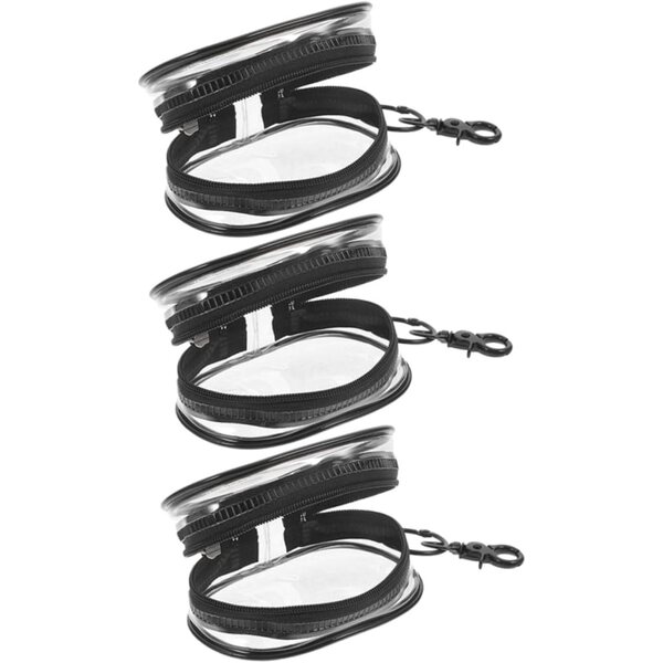 Gatuida Pochette Trasparente in PVC per Pupazzi con Gancio, Set 3 Sacchetti Portatili