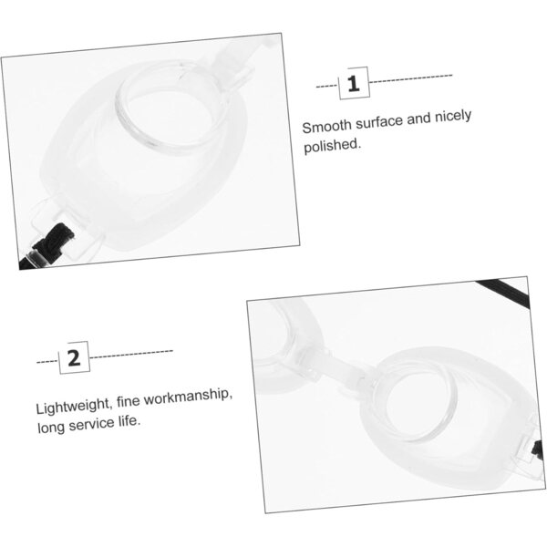 Set 4 paia occhiali da nuoto bianchi per bambole, accessori leggeri in plastica per bricolage e costumi