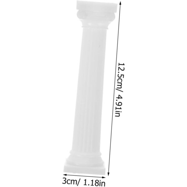 YARNOW 12 pezzi Mini Colonne Romane Bianche per Decorazione Tavoli e Diorami