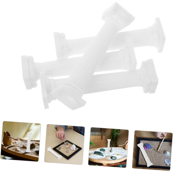 YARNOW 12 pezzi Mini Colonne Romane Bianche per Decorazione Tavoli e Diorami