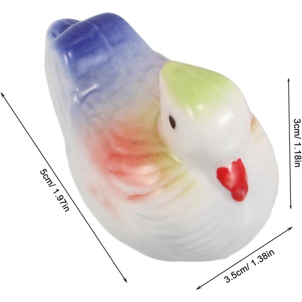 IMIKEYA 2 Poggiamestolo Anatra in Ceramica Decorativi per Stoviglie Multicolore