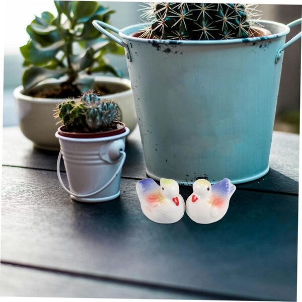 IMIKEYA 2 Poggiamestolo Anatra in Ceramica Decorativi per Stoviglie Multicolore