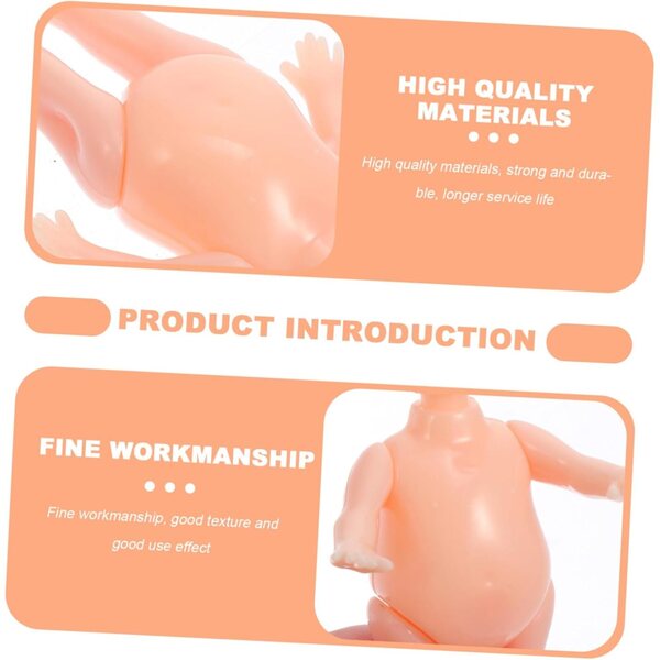 Corpo di Bambola in Plastica 50pz per DIY, 5cm, Materiale Resistente e Sicuro