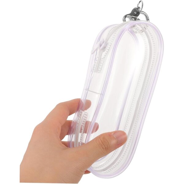 VICASKY Mini Pochette Trasparente per bambole - Custodia Leggera in PVC 15,5x5x4,5 cm
