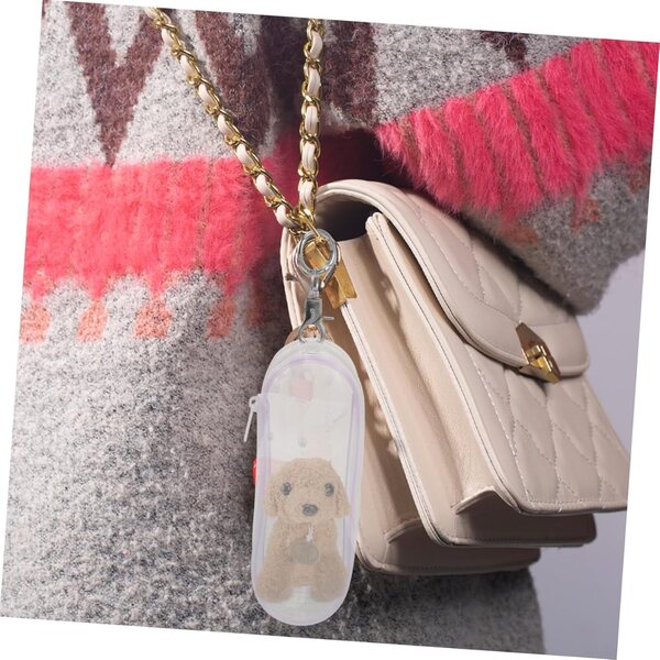 VICASKY Mini Pochette Trasparente per bambole - Custodia Leggera in PVC 15,5x5x4,5 cm