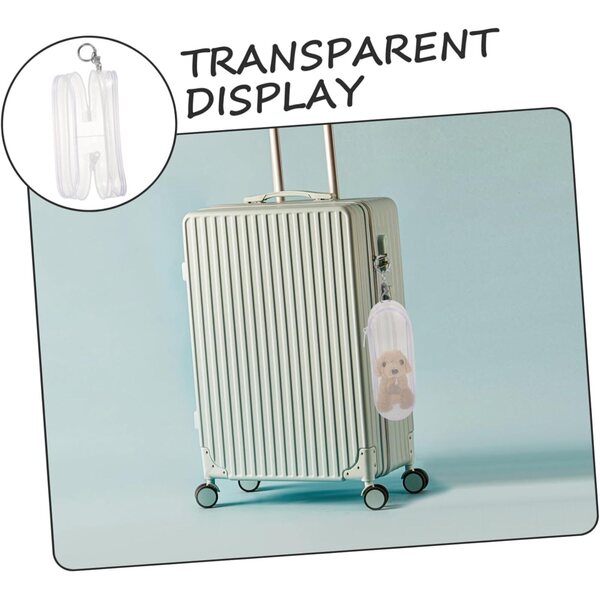 VICASKY Mini Pochette Trasparente per bambole - Custodia Leggera in PVC 15,5x5x4,5 cm