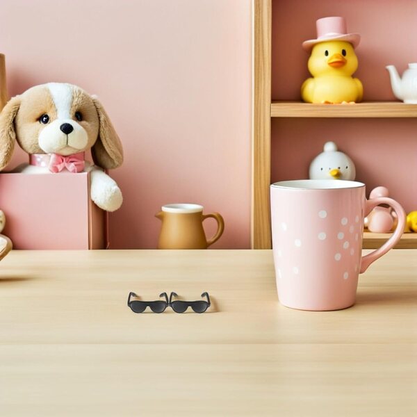 Beaupretty 12 mini occhiali da sole neri per bambole, accessori moda per giochi di ruolo